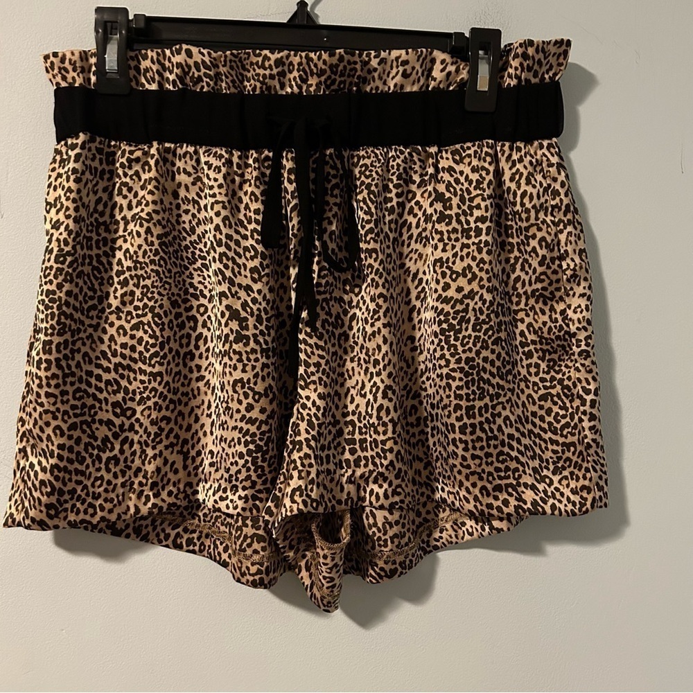 Zara Trf Collection Cheetah Print Hi-Rise Shorts Size Large